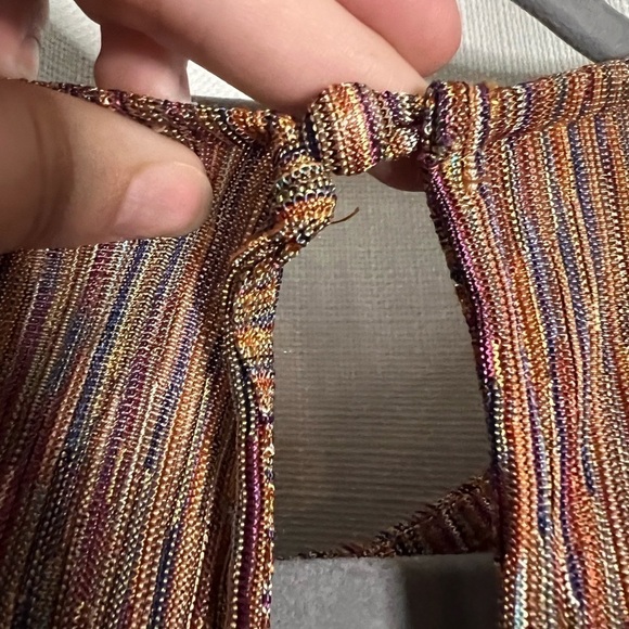 Zara Multi Color Keyhole Cutout Striped Romper Small - Picture 16 of 17